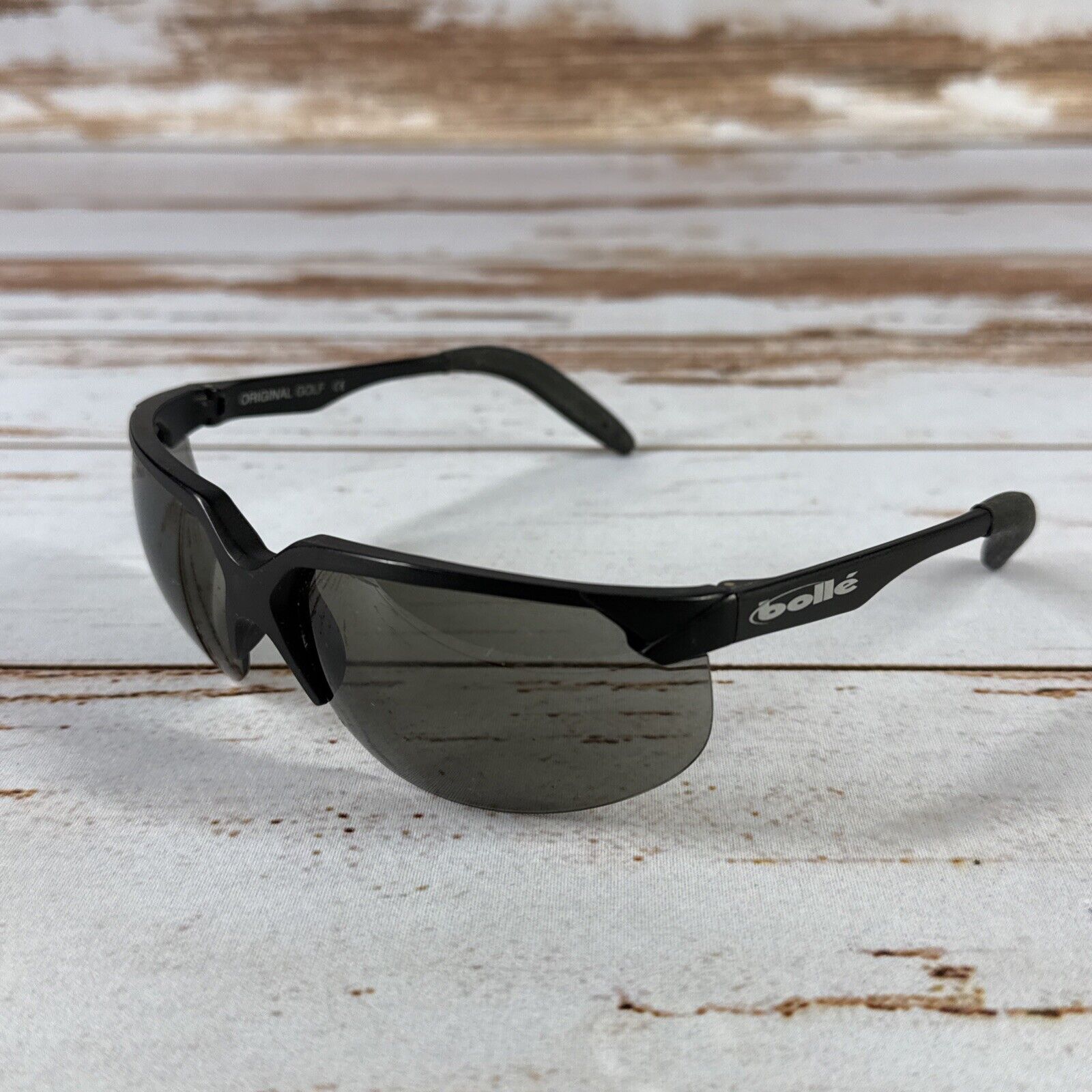 Bolle Original Golf Black Plastic Half Rimmed Sunglasses France