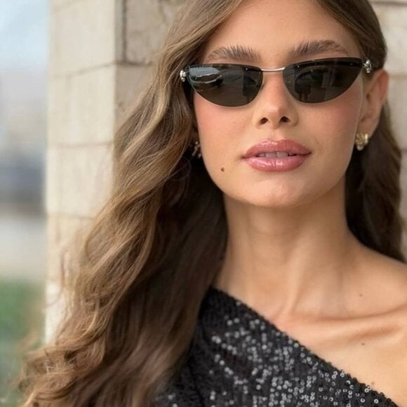 New Gucci GG1701S 001 Sunglasses - Silver Frame, Grey Lenses