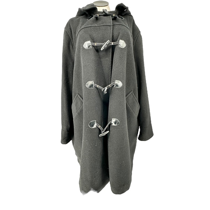 Jessica London Winter Coat Womens 26T Wool Blend Toggle Closure Removable Hood