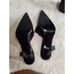 Stuart Weitzman size 6 medium Italian black satin mules
