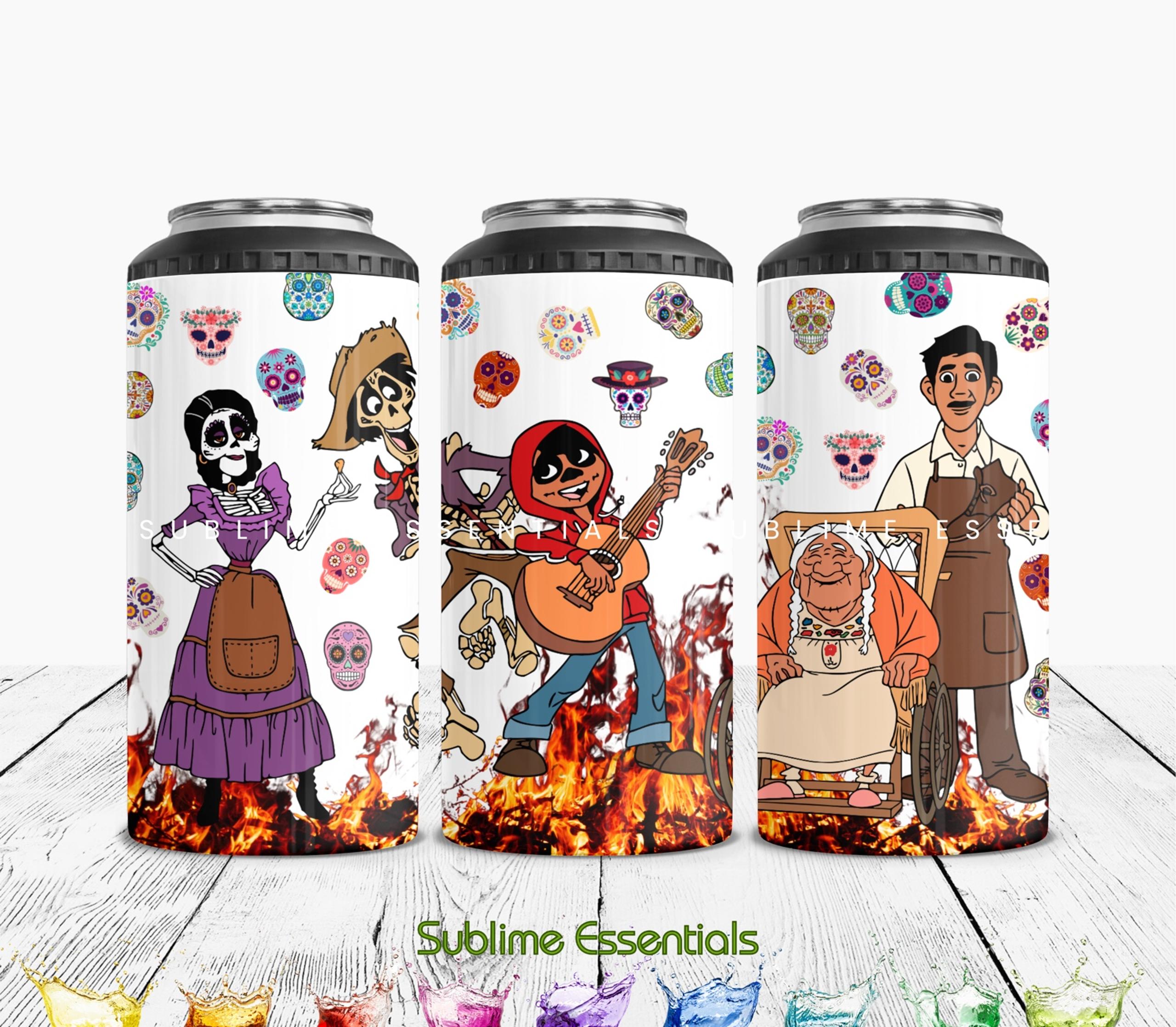 Coco Inspired “Day of the Dead” - 16 Oz 4-in-1 Drink Tumbler / Can Cooler