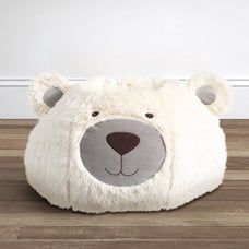 RARE: Pottery Barn Kids Faux Fur Ivory Bear Bean Bag COVER only (NWOT)