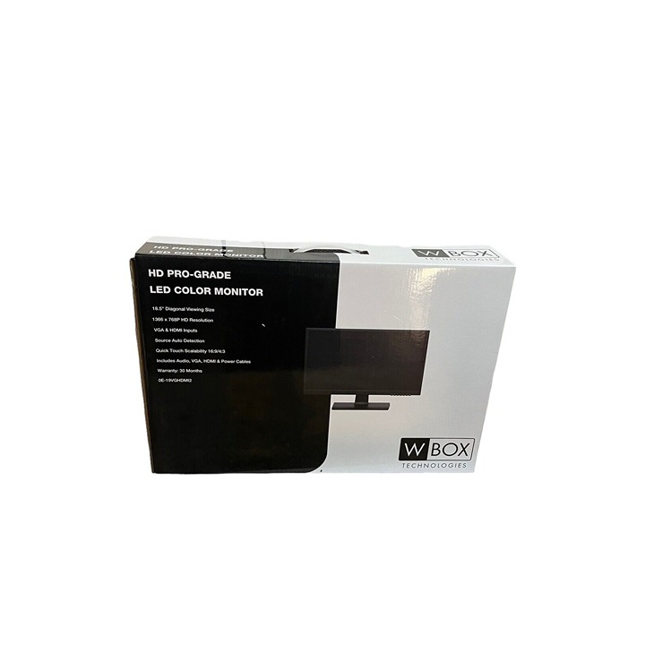 WBOX 0E-19VGHDMI2 LED COLOR Monitor NEW IN BOX. 19 Pro Grade Surveillance 18.5