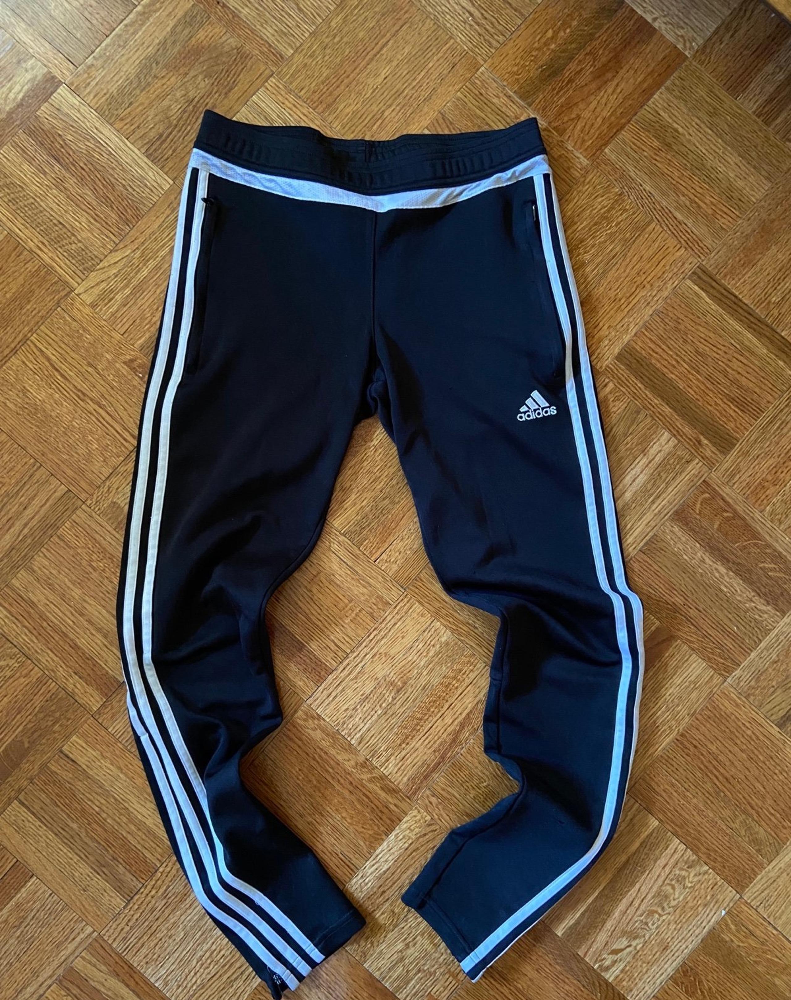Adidas Trackpant in Black with White Stripes