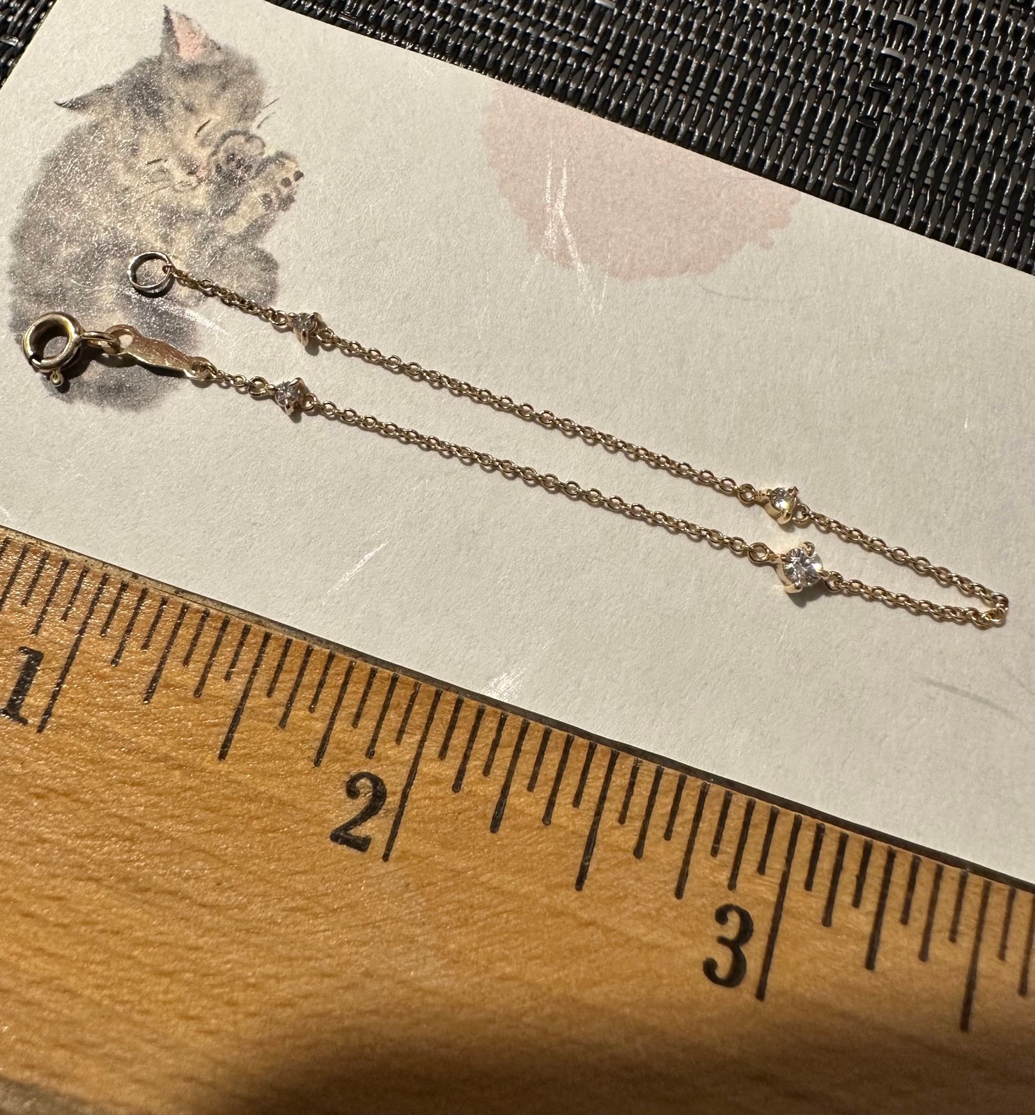 CATBIRD 14K YELLOW GOLD ANGEL HAIR BRACLET