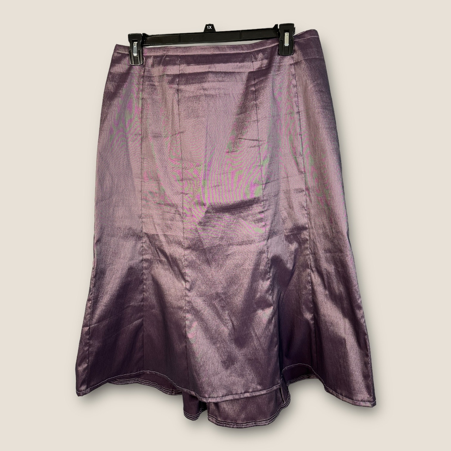 Tadashi Shoji Womens size 16 Taffeta Fishtail Mermaid Midi Skirt Purple Skirt