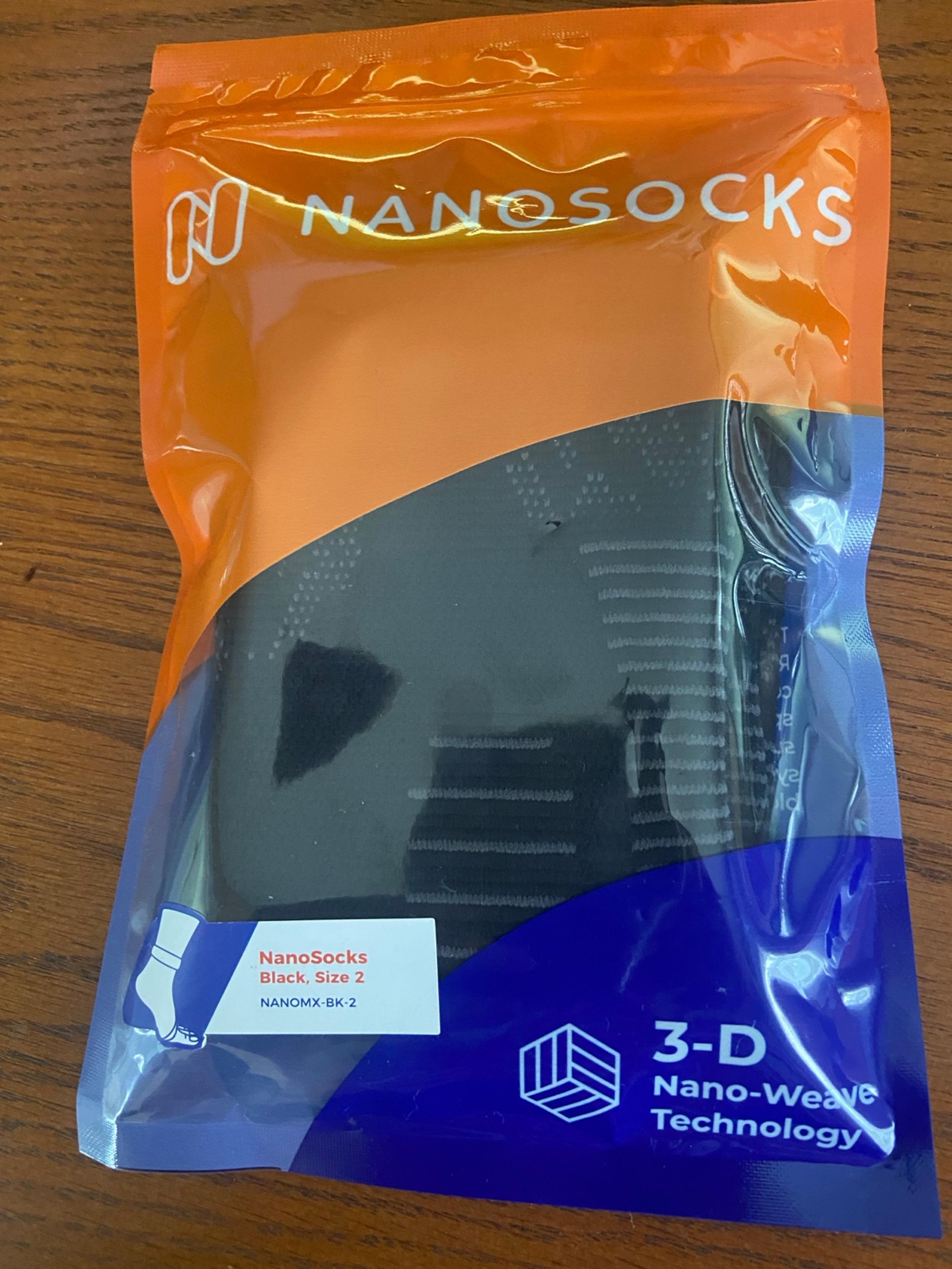 Nanosocks socks Size 2 black compression socks