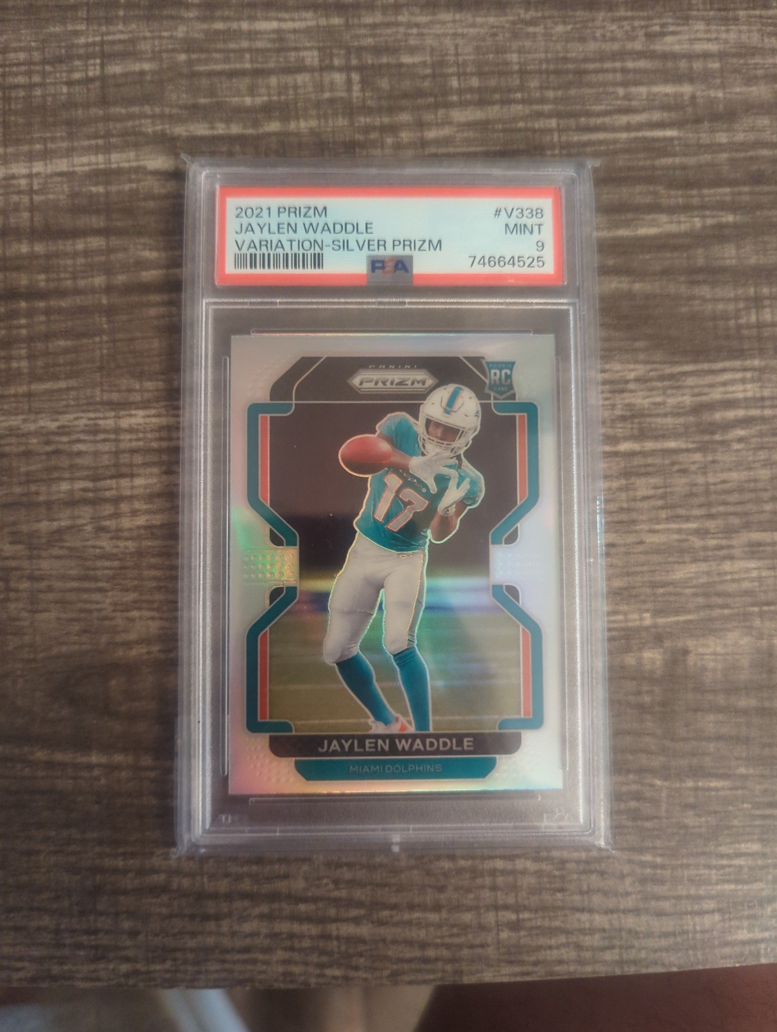 Jaylen Waddle 2021 Prizm #V-338 Variation - Silver Rookie PSA 9