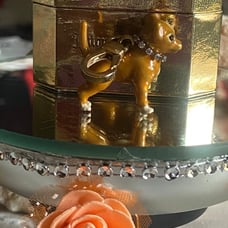 Juicy Couture 2010 Chihuahua Charm With Box Bracelet Necklace Charm Gold