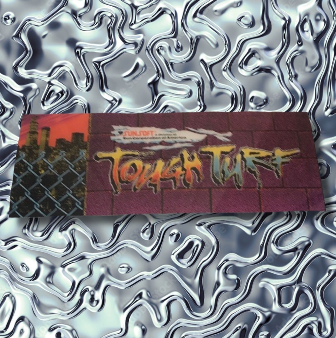 Original Sunsoft Tough Turf Arcade Video Game Marquee