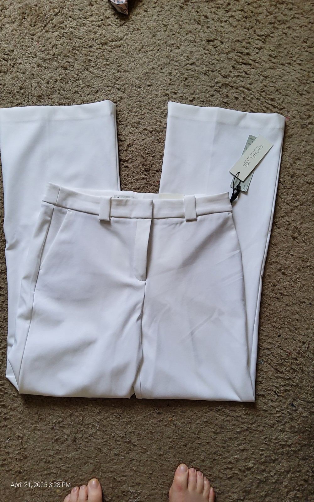 Rachel Zoe white bootcut pants sz 6