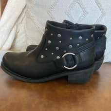 Harley-Davidson Heyward 3.5-Inch Black Leather Booties W 8.5