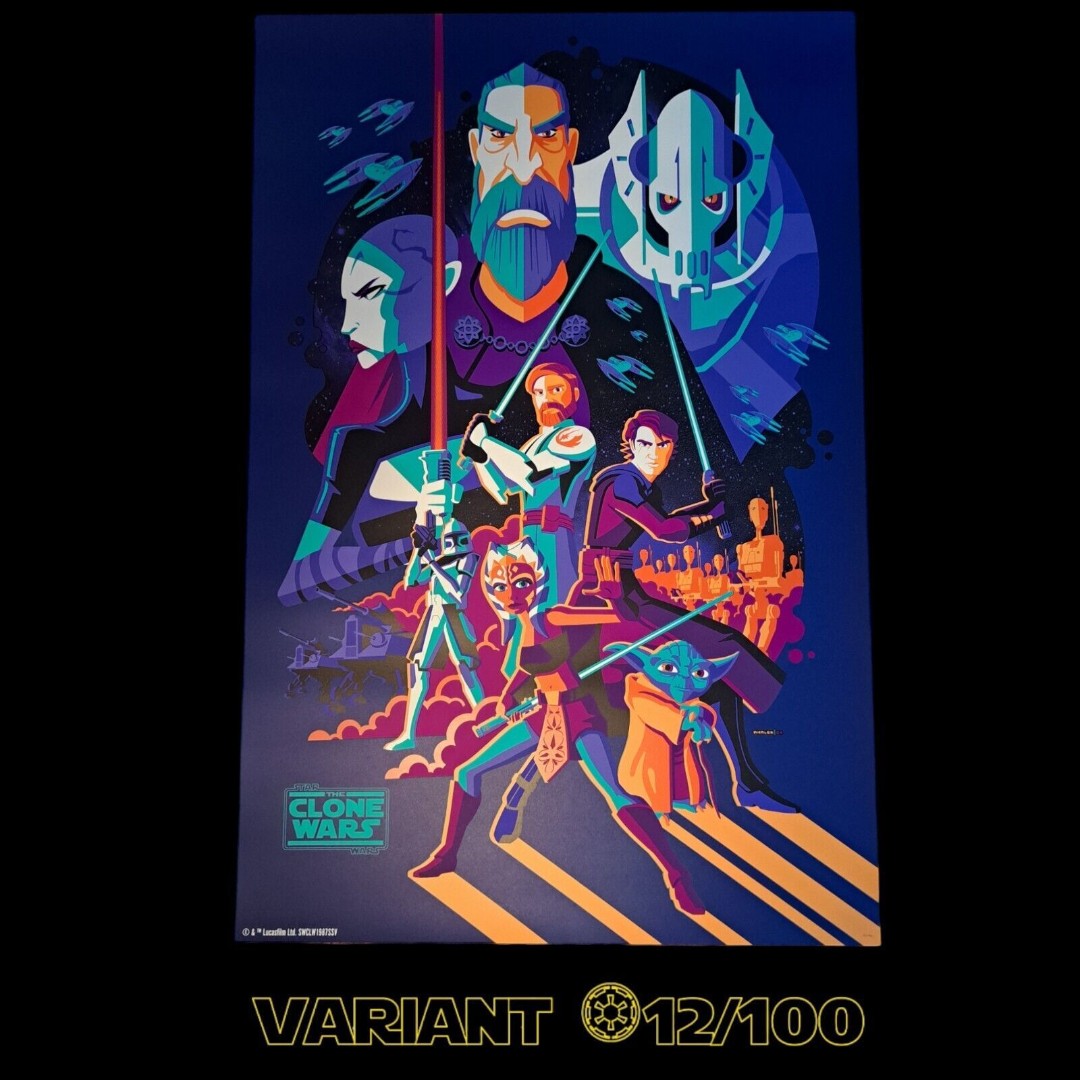 Tom Whalen Star Wars A Galaxy In Peril Variant 24 x36 Screen Print Rare 12/100