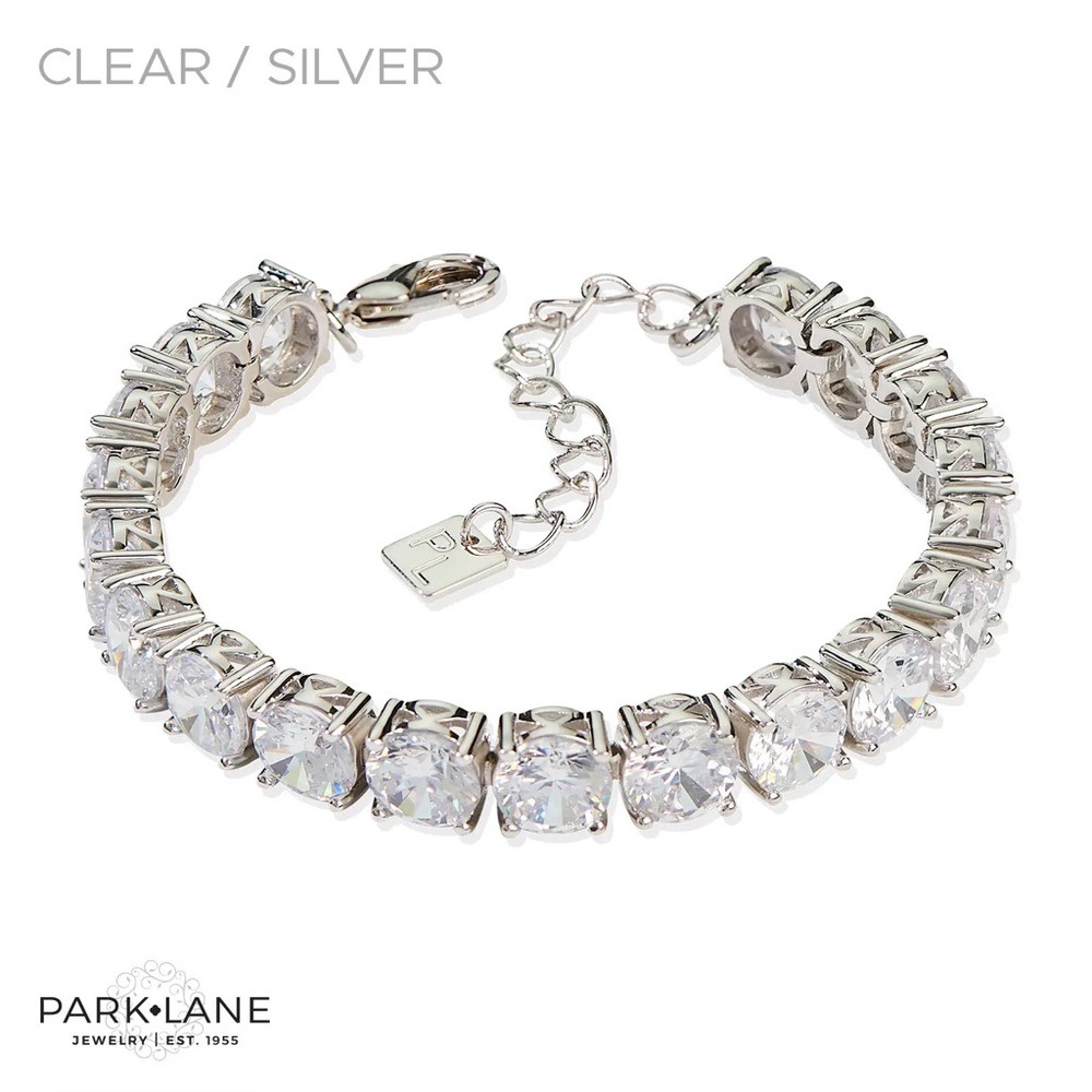 Clear Silver Impression bracelet by Park Lane