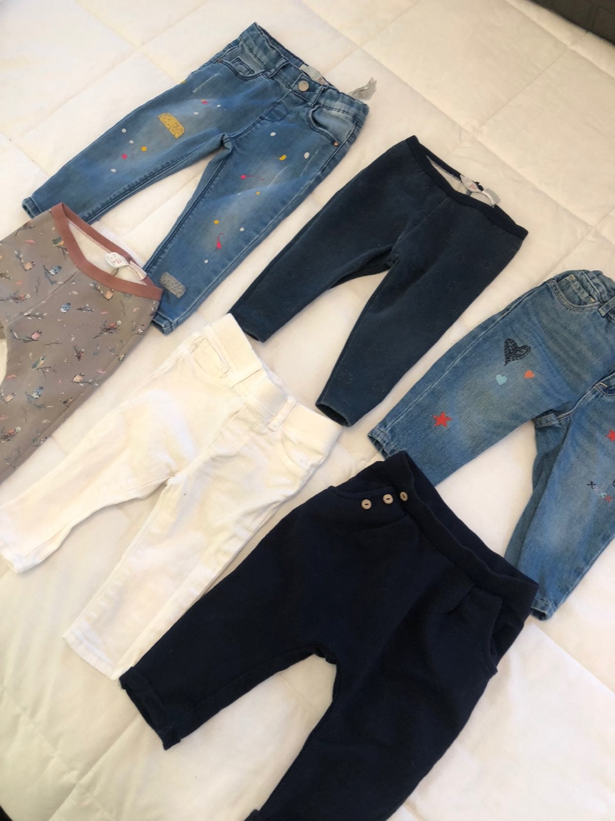 LOT OF 6 ZARA / GAP TODDLER PANTS