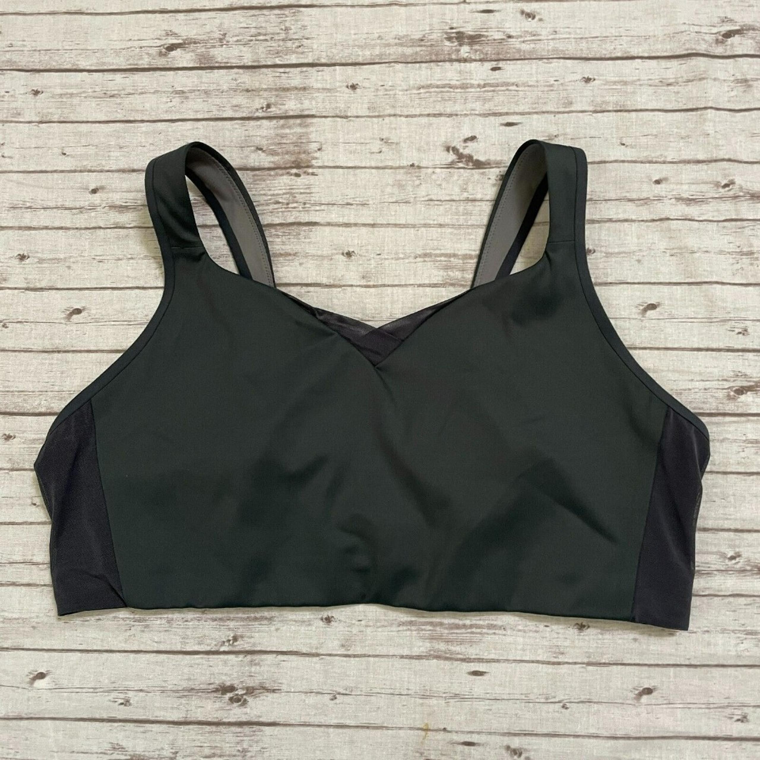 Brooks Convertible Sports Bra Womens Sz 40E Gray Wireless 350081 J Hook