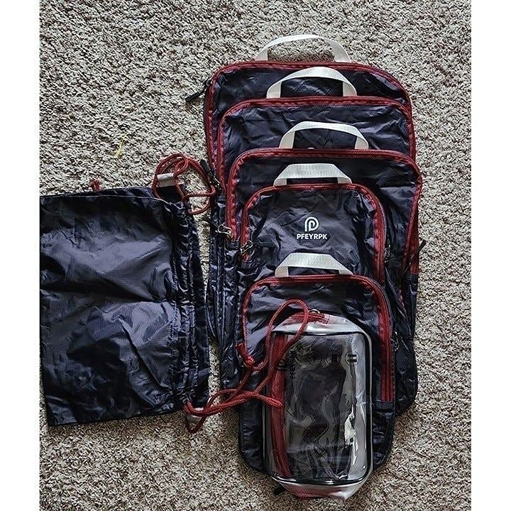 Packing Cubes for Suitcases Compressible Expandable Travel Packing Organizer - B