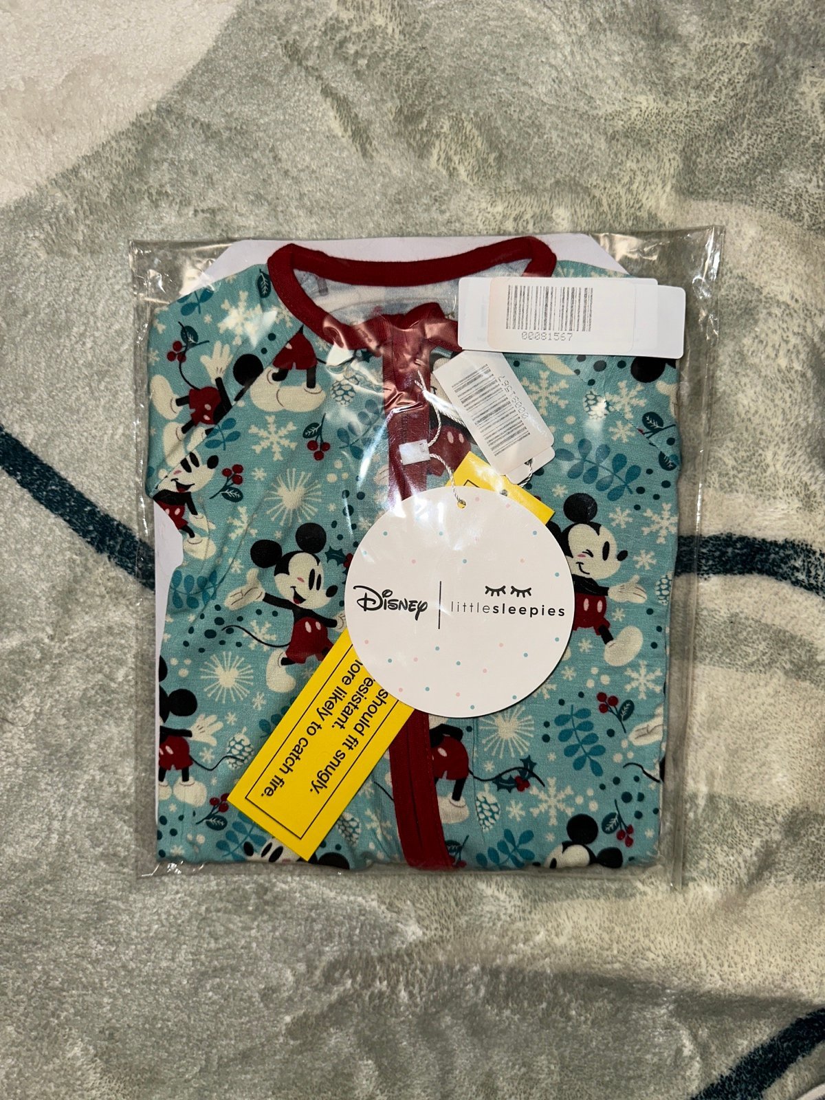 Little Sleepies Mickey Winter Wonderland Zippy Preemie