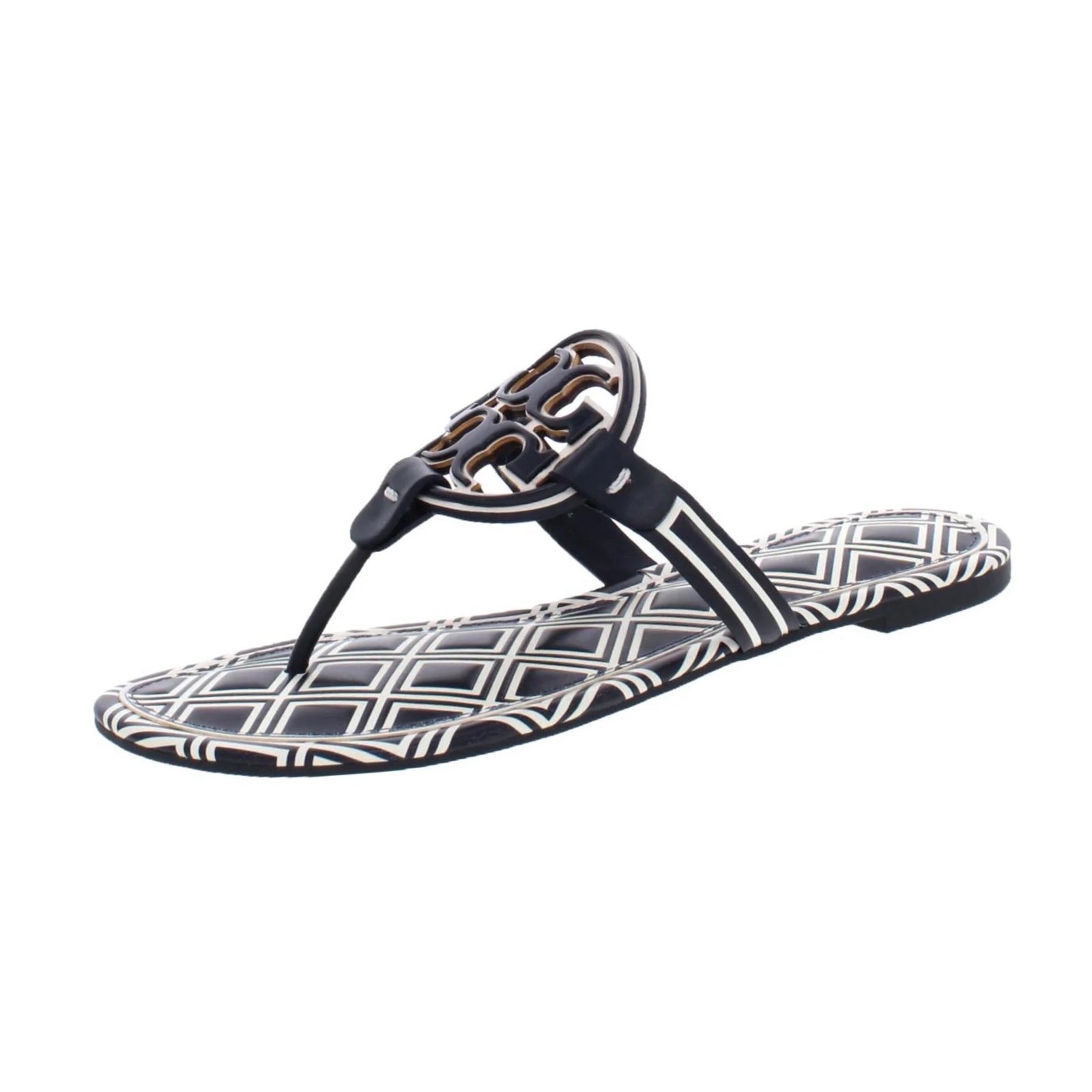 Tory Burch Miller Metal Sandals Navy 8.5