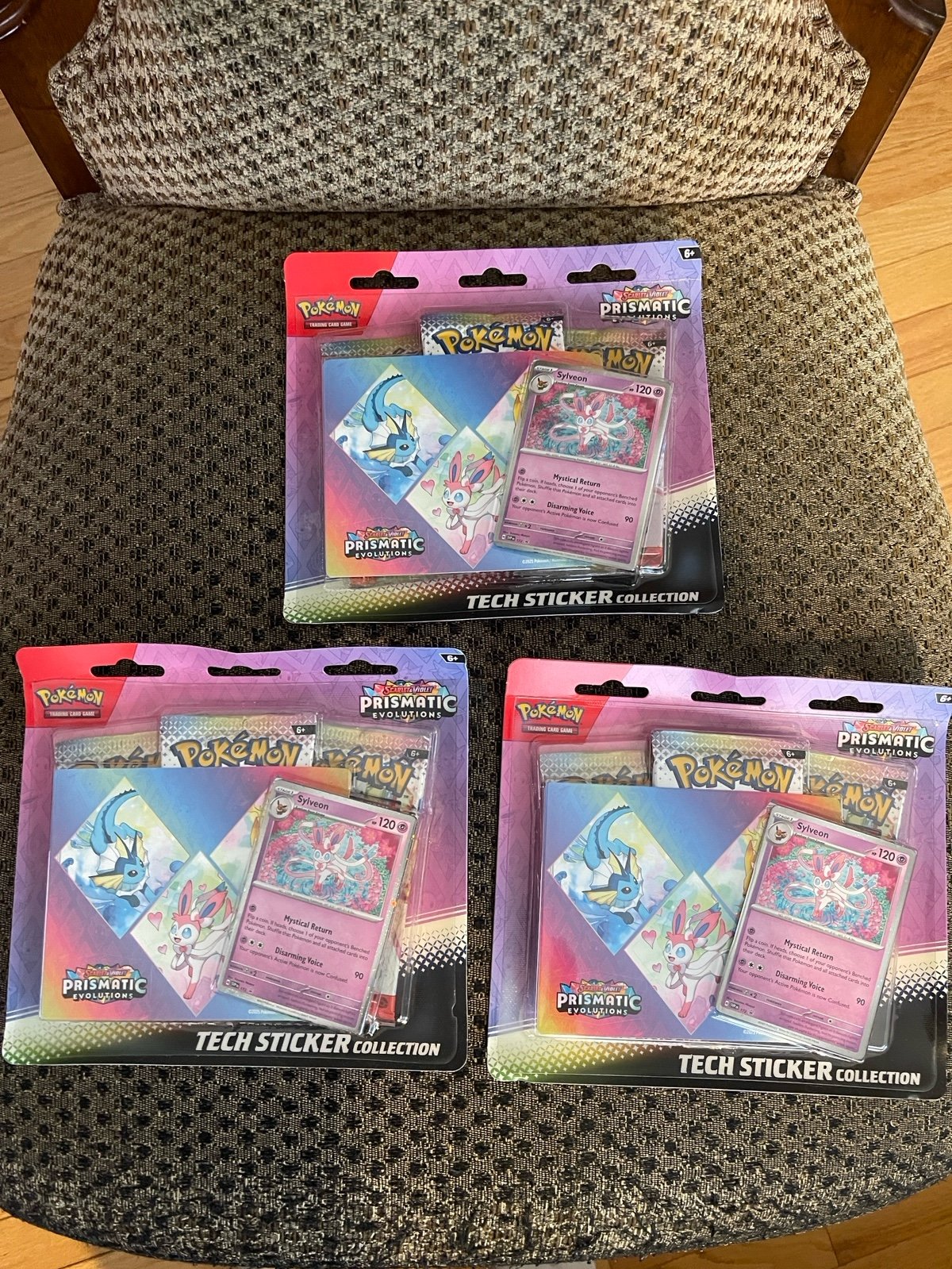 Pokemon Prismatic Evolutions Tech Sticker [Lot of 3]