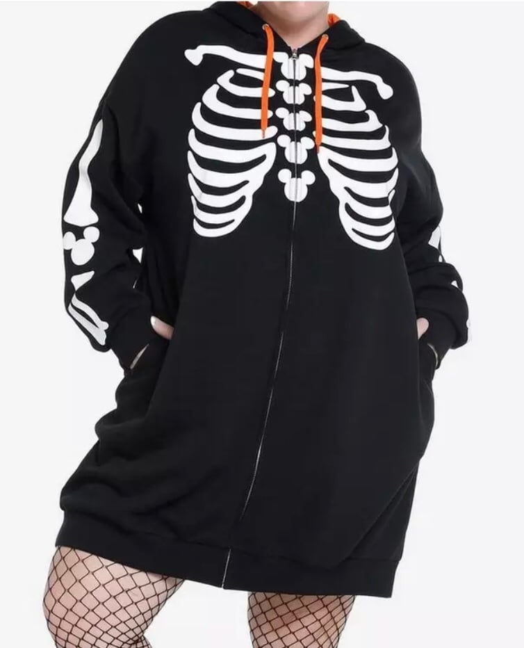Disney Halloween Skeleton Hoodie Dress Plus Size