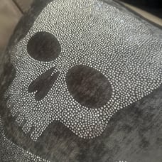 20” skull pillow