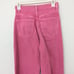 Zara High Waisted Wide Leg Denim Jeans Frayed Hem Bright Pink Size 4