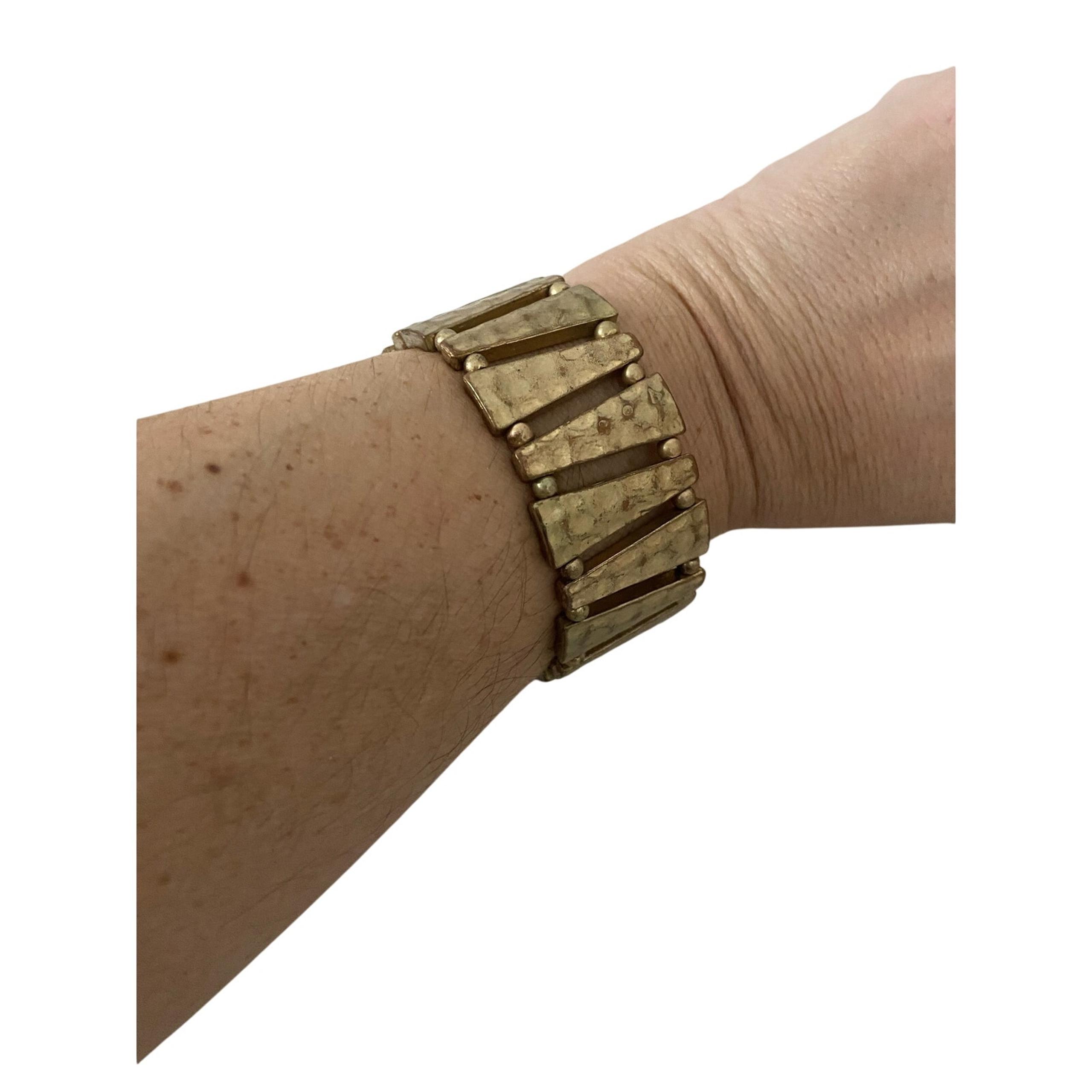 Gold tone triangle cuff bracelet