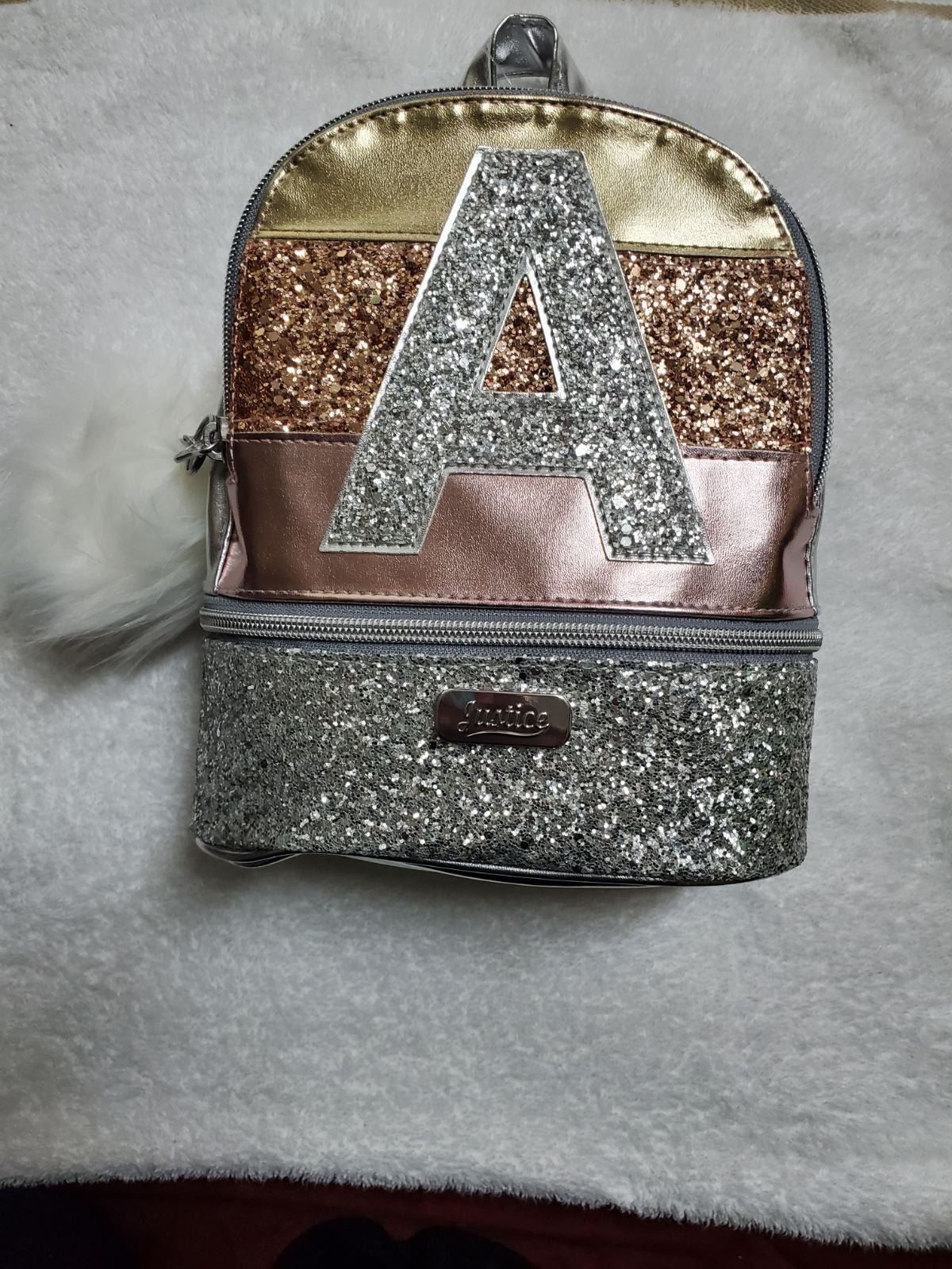 glitter mini backpack