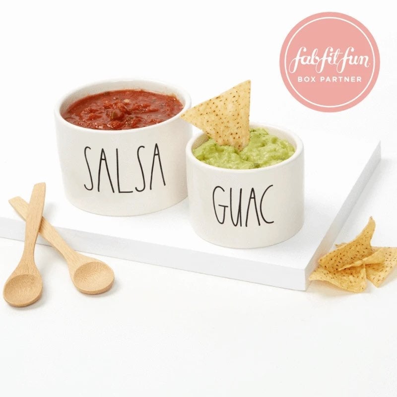 Rae Dunn Ceramic Guac and Salsa Bowl Set