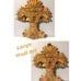 2 Large Gold/Bronze Wall Art Pieces, 20.5 x 18 x 2