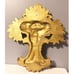 2 Large Gold/Bronze Wall Art Pieces, 20.5 x 18 x 2