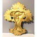 2 Large Gold/Bronze Wall Art Pieces, 20.5 x 18 x 2