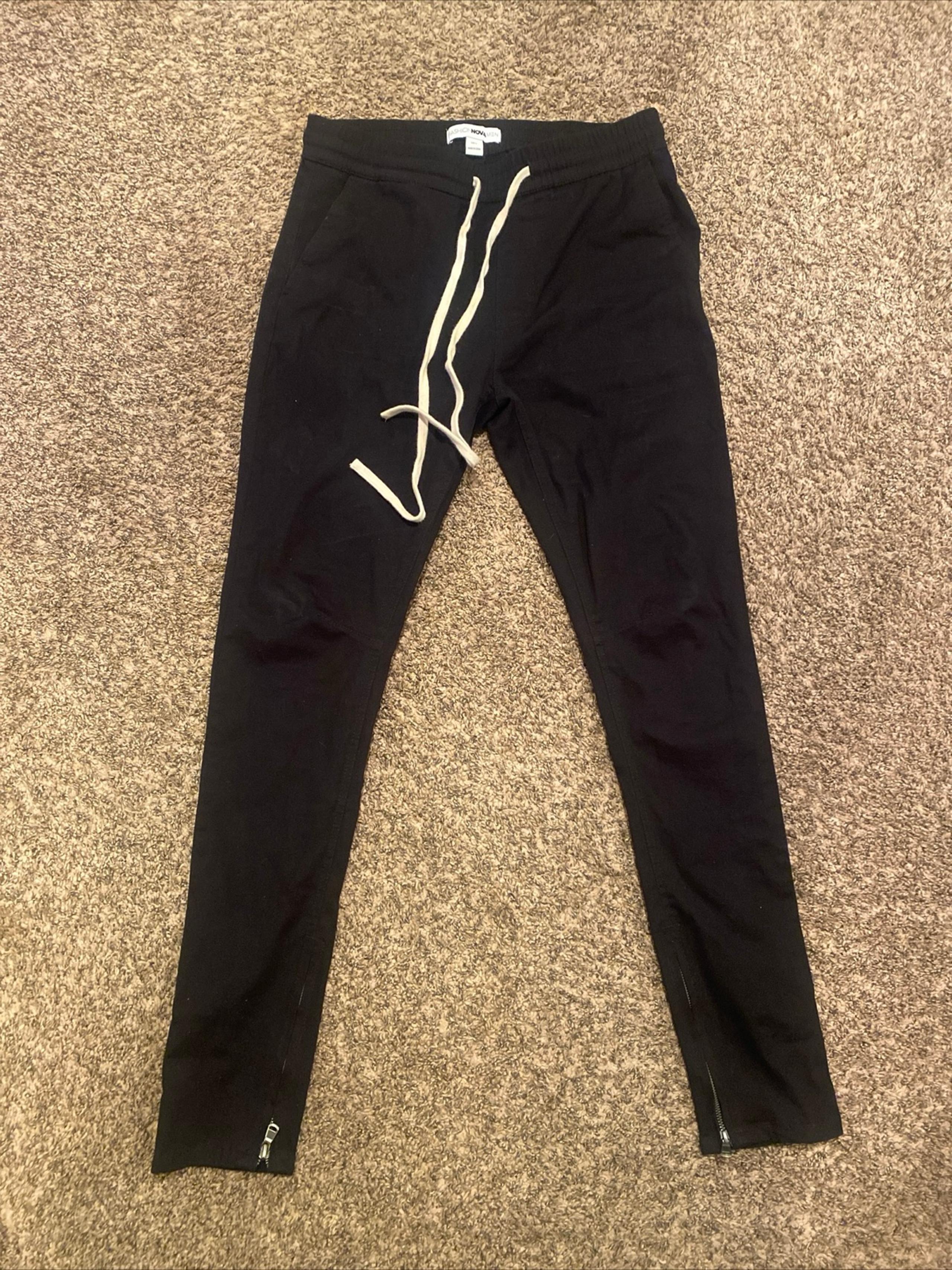 Fashion Nova Mens Black Joggers Size L (Large)