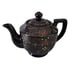 Vintage 1940s Japanese Moriage Teapot Brown Gold Orange Hand Painted Decorative