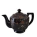 Vintage 1940s Japanese Moriage Teapot Brown Gold Orange Hand Painted Decorative