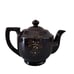 Vintage 1940s Japanese Moriage Teapot Brown Gold Orange Hand Painted Decorative