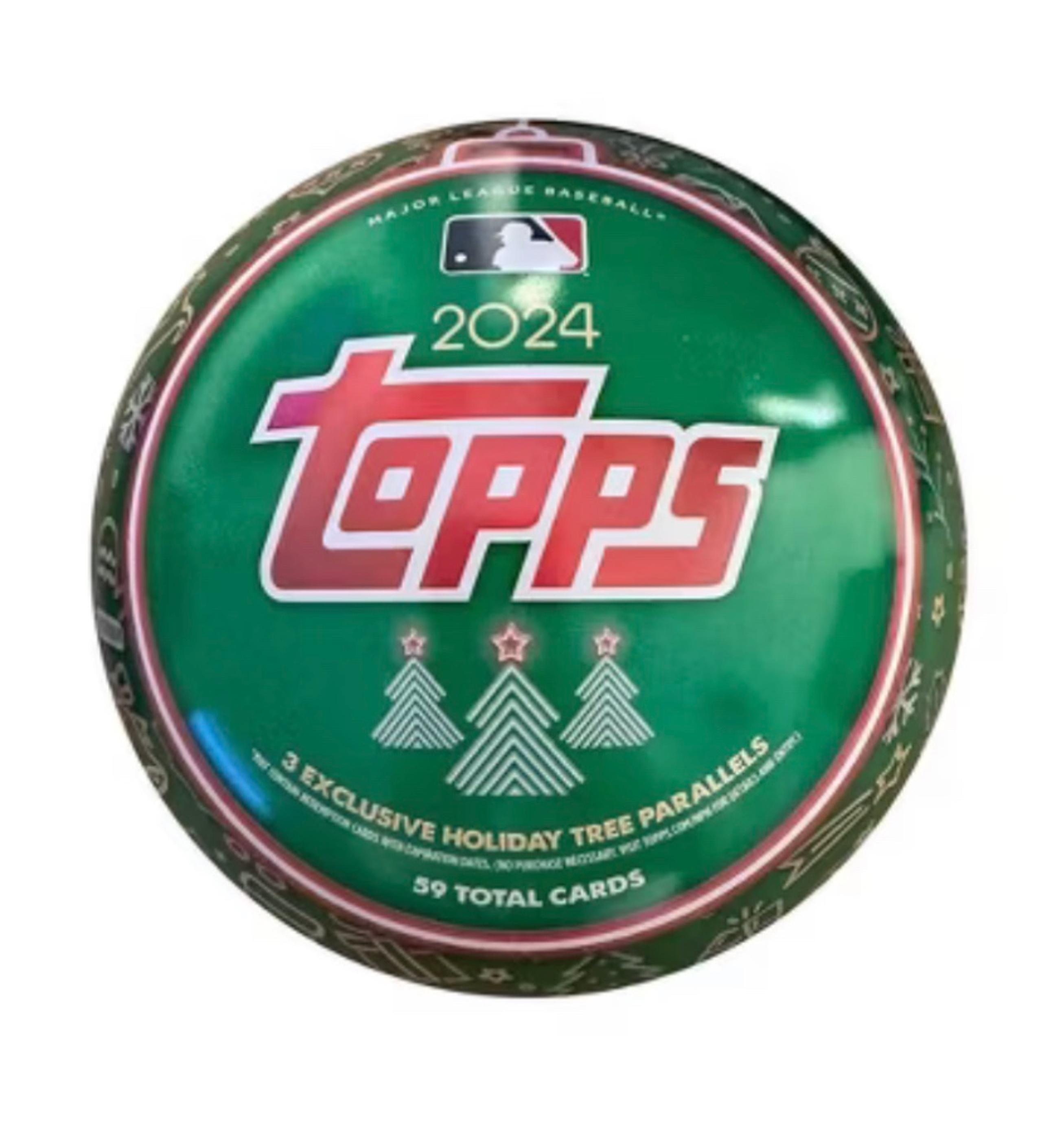 2024 Topps MLB Holiday Baseball Trading Card Tin 59 Cards Total
