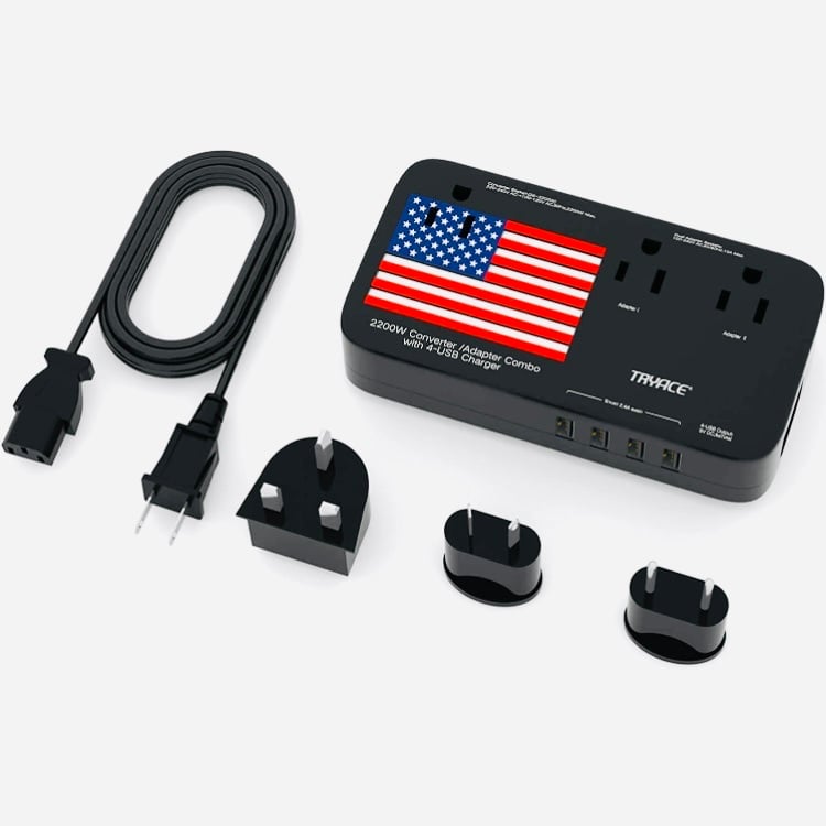 2200W Exclusive Voltage Converter and 10A Travel Adapter
