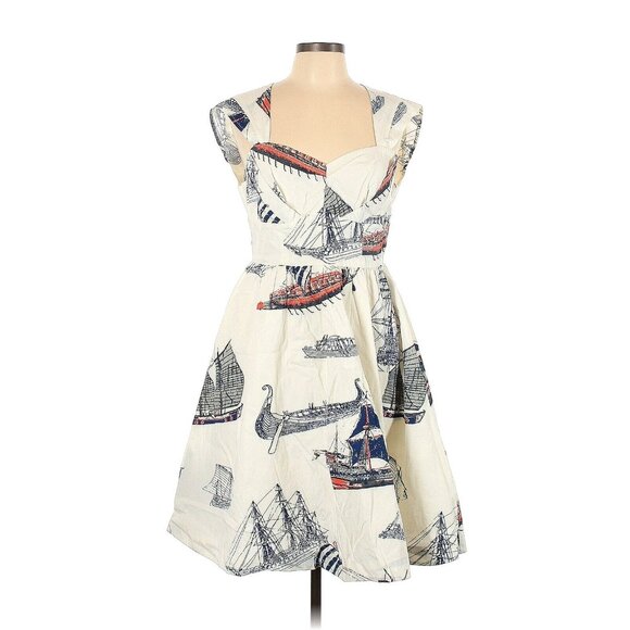 NWT Anthropologie Girls From Savoy Seafarer Mini Boat Sail Ship Dress 12