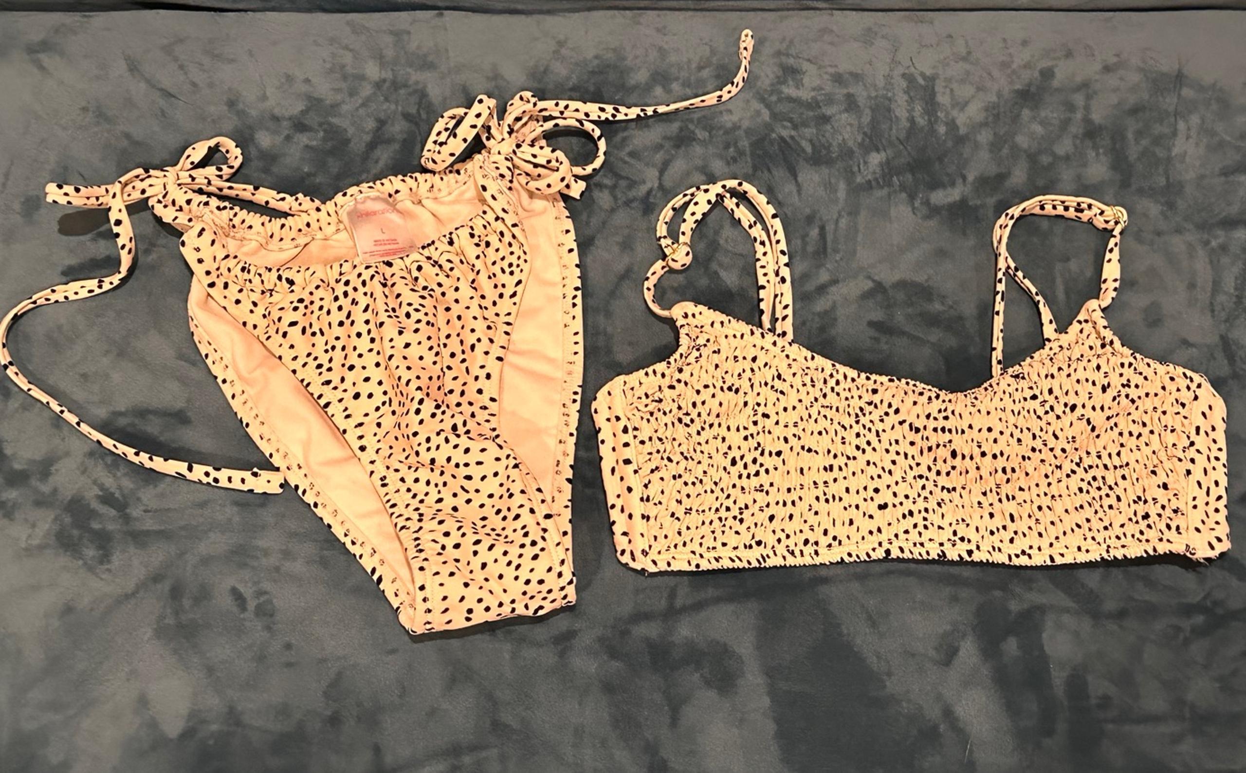 Xhilaration Bikini White/cream Top Size Medium and Bottom Size L