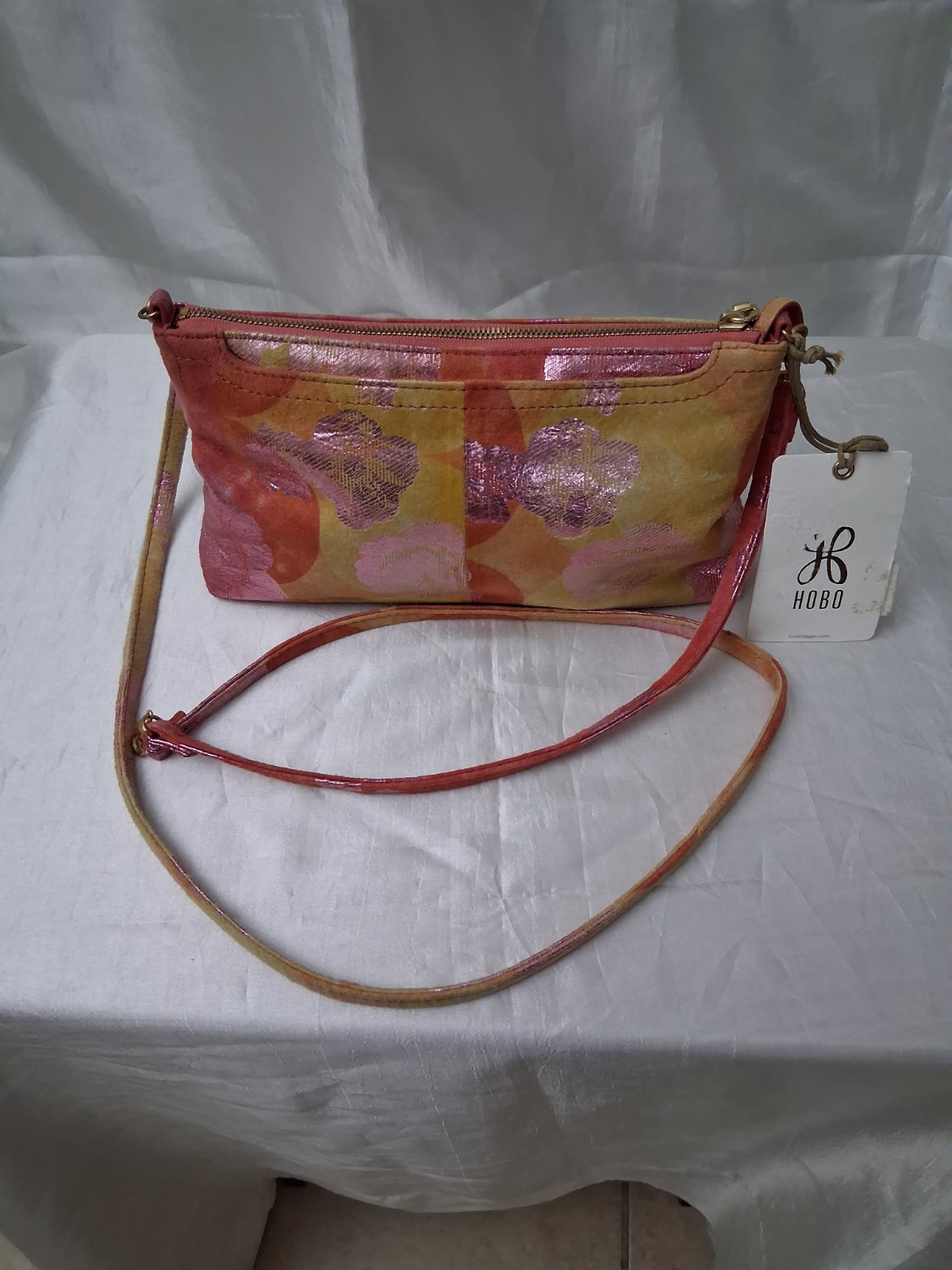 NWT Vintage Hobo International Crossbody Suede Leather Bag