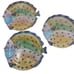 3 Fish Shaped Plates Italica Ars Italy Pottery Sea Ocean Beach Theme