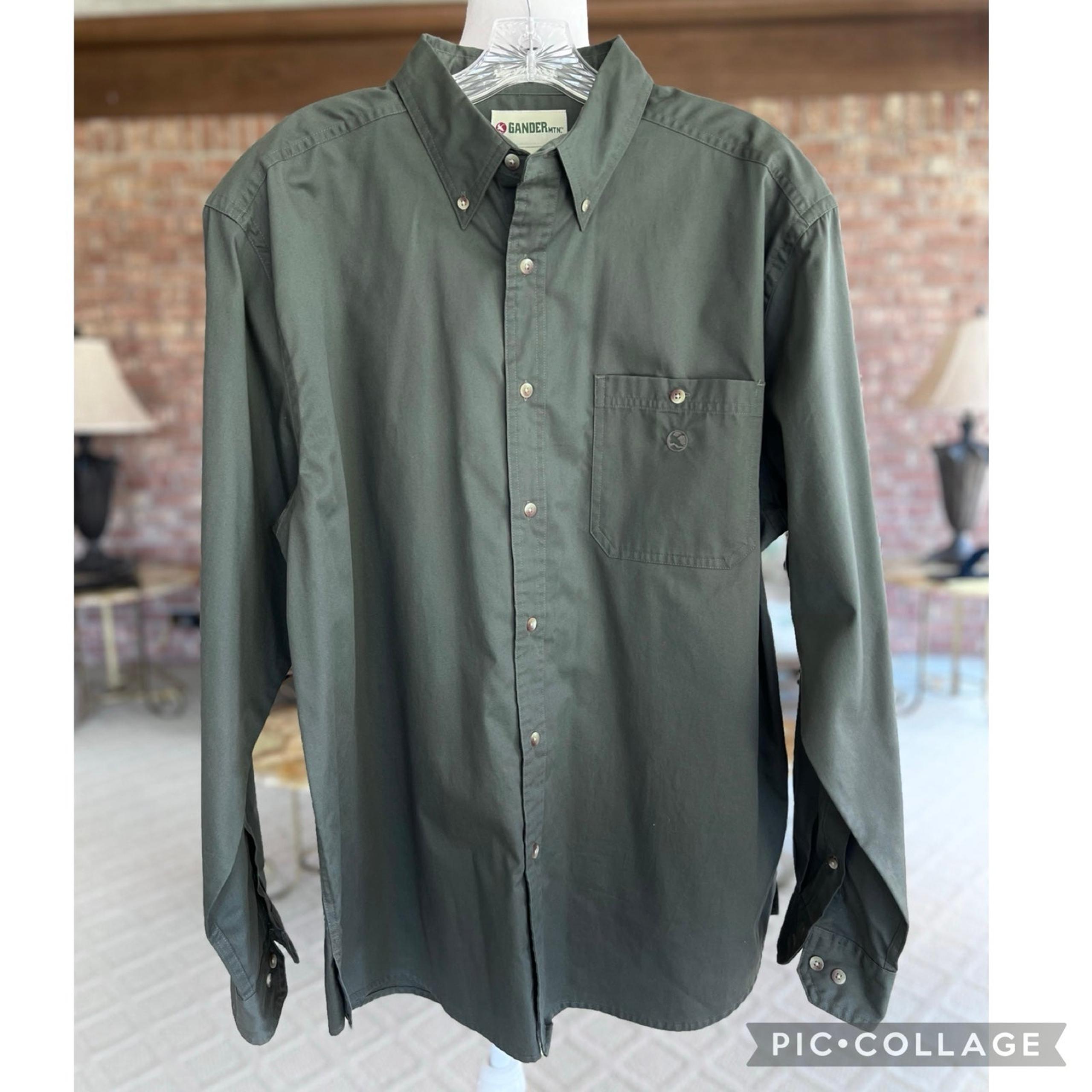 Gander Mountain Green Wrinkle Resistant Button Down Shirt NWOT L
