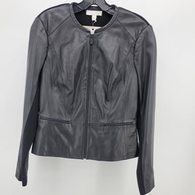 Hinge by Nordstrom Womens Black 100% Lamb Leather Zippered Jacket NWT Size Small