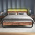 Brand New | Queen Size Bed Frame, Metal Queen Bed Frame with Led Headboard