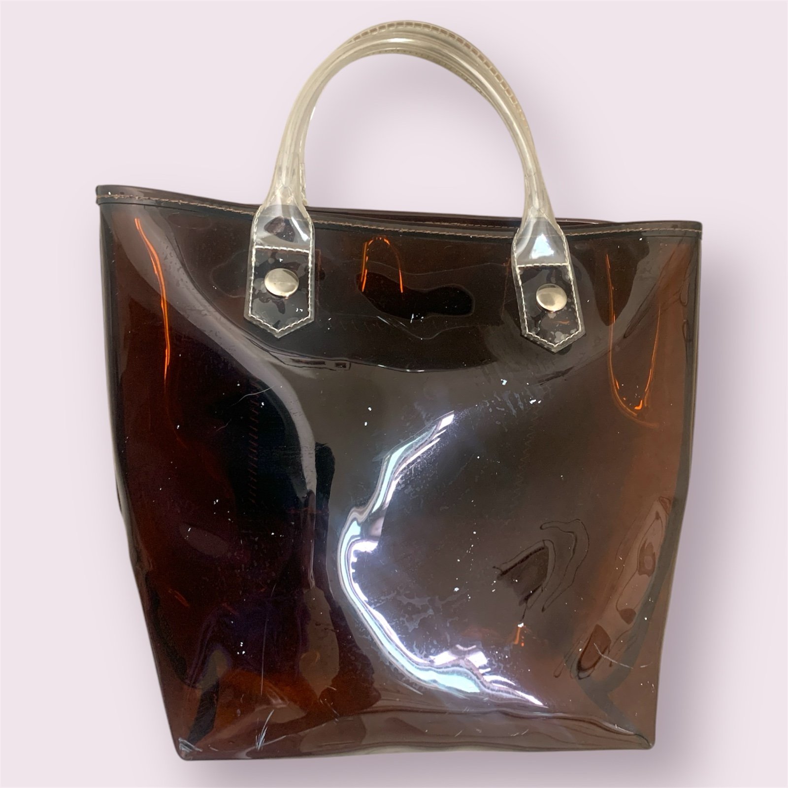Brown Transparent Tote Bag