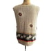 Vintage Robert Scott Ltd Hand Knit Sweater Vest Linen Blend Grannycore Size XL