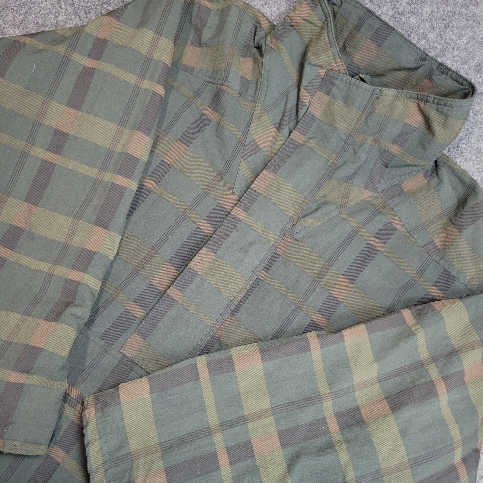 Burton Jacket Mens Medium Green Plaid Biolight Snowboard Outdoor Tech Gorpco
