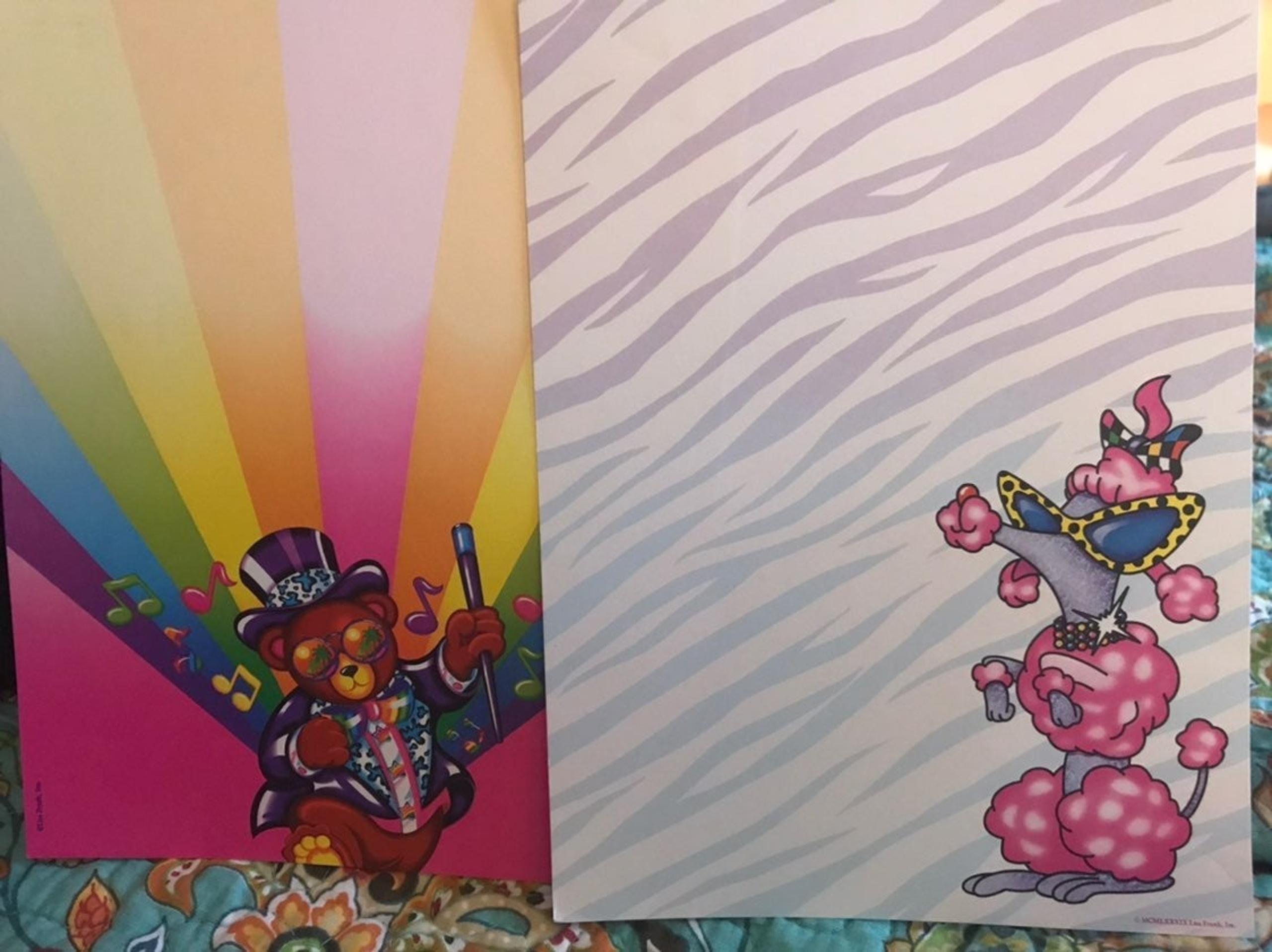 Vintage Lisa frank stationary 2 sheets